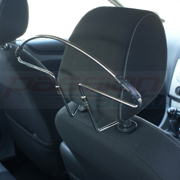 IN CAR HEADREST MOUNT CHROME METAL COAT HANGER FOR SUIT/SHIRT/CLOTHES